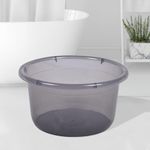 Kuber Industries Bath Tub | Washing Tub | Bathroom Tub | 25 LTR | Multipurpose Bath Tub | Tub for Bathroom-Feeding Pan-Bathing-Washing Clothes | Baby Bathing Tub | Transparent Gray