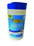 Genware Optima Safe Probe Wipes, Fabric, Blue, Pack of 200