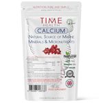 Marine Calcium and Trace Minerals – 120 Capsules – Made from Red Alga Lithothamnium calcareum – GMP Standards – UK Made Supplement - Zero Additives (100g Pouch)