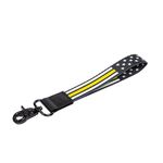 Great 1 American Flag Wristlet Strap Lanyard Keychain holder with Key Ring - Car, Keys, ID Accesory for Men and Women, Thin Gold-yellow Line, Regular