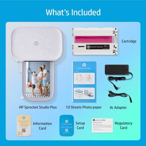 HP Sprocket Studio Plus WiFi Photo Printer – Portable Instant Prints