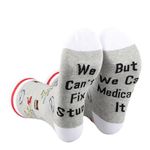 2 Pairs Pharmacist Socks Pharmacist Gift RX Thank You Gift Pharmacy Tech Student Graduation Gift We Can't Fix Stupid But We Can Medicate It (We Can Medicate It S CA)