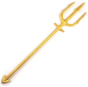 damdos Halloween Prop Cosplay Accessory King Neptune Trident,60" Large Gold Trident Pitchfork Spear Weapon Costumes Accessories Birthdays Gifts