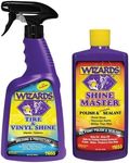 Wizards Tire and Wheel Vinyl Shine & Shine Master Polish & Sealant - Dressing, Protectant Spray - Cleans, Polishes, and Seals Paint