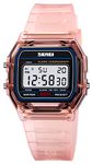 Gosasa Classic Unisex Women's Men's Digital Multifunction Sports Watch Stainless Steel Band Square Waterproof Electronic Led Watch, B1 Pink, Sport