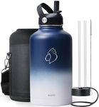 BUZIO Vacuum Insulated Stainless Steel Water Bottle 64oz (Cold for 48 Hrs/Hot for 24 Hrs) BPA Free Double Wall Travel Mug/Flask for Outdoor Sports Hiking, Cycling, Cam,Camping, Running, Tuxedo