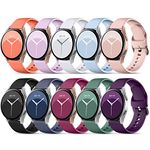 DaQin 10 Pack Bands Compatible with Samsung Galaxy Watch 6/Watch 5/ Watch 4 40mm 44mm/Watch 6 Classic/Watch 5 Pro/Watch 4 Classic/Active 2, 20mm Soft Silicone Sport Strap Wristbands for Women Men