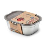 BLACK + BLUM Microwavable Stainless Steel Lunch Box | Multi-Function, Vacuum Sealed Container for Healthy Food | Portable and Stackable Food Storage for Office and Outdoor | 30 oz / 900ml
