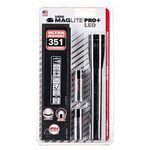 Maglite Mini PRO+ LED 2-Cell AA Flashlight with Holster, Black