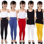 TIK TOK WEARS Girls Leggings for 11-12 Years Pack of Five (5) Pcs