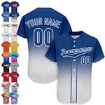 kioskbanks Custom Baseball Jersey Personalized Sprots Uniform Button Dowm Printed Name & Number Men Woman Youth-Style20