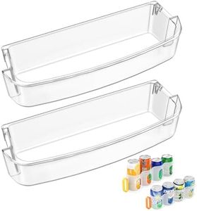 [2 PACK]UPGRADED WPW10451873 Refrigerator Door Bin Shelf Compatible With Kenmore Whirlpool Refrigerator Door Shelf Replacement W10451873 WRS571CIHZ WRS571CID WRS576FID WRS586FLD Shallow Door Bin