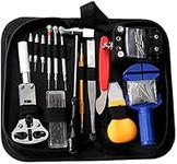 YWHWXB Watch Repair Tool Kit,147Pcs Professional Watch Back Removal Tool,Watch Link Removal Kit, Watch Battery Replacement Kit, Screwdrivers, Spring Bar Tool with Black Storage Bag