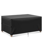 Garden Furniture Covers Waterproof, Patio Furniture Covers Waterproof Anti-UV Outdoor Furniture Covers with Handle Strap Drawstring Buckle for Garden Sofa Table Chair Set (180x120x74cm, Black)