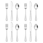 Childrens Cutlery Set, Joyfair 12-Piece Stainless Steel Kids Utensils Set, Toddler Eating Flatware Silverware Set Include 4 Forks, 4 Spoons, 4 Safe Knives, Small Size & Reusable, Dishwasher Safe