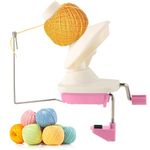 FLKQC Yarn Ball Winder | Hand-Operated Yarn Ball Winder Swift Yarn Winder (Pink)