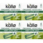 Kallo Very Low Salt Vegetable Stock Cubes 6x10g (4 Pack Bundle)