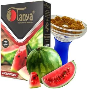 Tanya Herbal Hookah Molasses 100% Nicotine & Tobacco Free Shisha Hookah Flavors Fruit Mix Organic Shisha Flavors 50g Delicious Fruit Flavors (Watermelon)