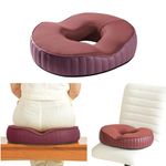 The White Willow Donut Orthopedic Medical Grade Foam Chair & Car Seat Cushion for Lower Back Pain, Sciatica, Tailbone & Hip Pain Relief- Above 50Kg Body Weight, Raspberry (17" L x 14" W x 2.5" H)