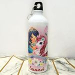 PRINTSWAYS Personalized Customized Name printed with Mermaid Design Printed Sipper Water Bottle for Girl Kids - 750 ML | 1 Set | Gift For Daughter | Gift For Sister | Return gifts