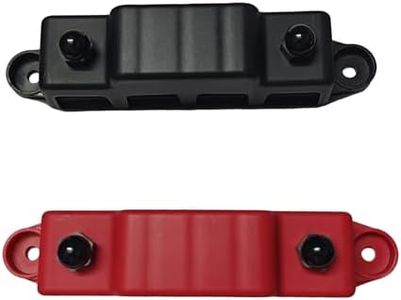 250A 12V-48V Bus Bar Battery Power Distribution Block for M8, 4 x 3/8" Posts, 6 x 5/16" Posts, Power Supply for Cars, RVs, Ships, Yachts, Etc.