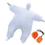 Pohotobooth Props Ltd Adult Inflatable Fat Chub Mega Suit - Blow Up Second Skin Costume Fancy Dress Outfit in Different Vibrant Colours (White)