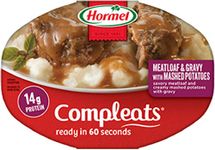 Hormel, ComplEats, Microwave Dinner, 10oz Tray (Pack of 8) (Choose Varieties Below) (Meatloaf with Potatoes & Gravy)