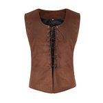 Teyujosem Men's Medieval Pirate Vest lace up Steampunk Renaissance Waistcoat (2022050, XL), 2022050, X-Large