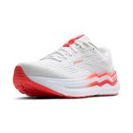 Brooks Women’s Ghost Max 2 Neutral Running & Walking Shoe, White/Hot Coral, 6