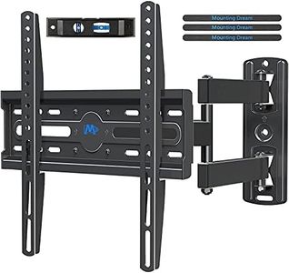 Mounting Dream TV Mount Full Motion with Perfect Center Design for 26-55 Inch LED, LCD, OLED Flat Screen TV, TV Wall Mount Bracket with Articulating Arm up to VESA 400x400mm, 60 lbs MD2377-04