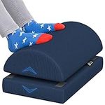 5 STARS UNITED Foot Rest for Under Desk at Work – Adjustable Foam Footrest for Office & Home – Ergonomic Foot Stool for Gaming & Computer Chair – Cushion for Back & Leg Pain Relief - Dark Blue Mesh