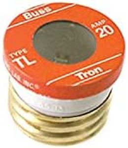 Bussmann TL-20PK4 20 Amp Time Delay, Loaded Link Edison Base Plug Fuse, 125V UL Listed, 4-Pack