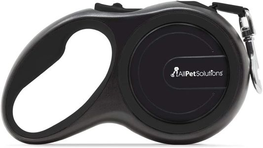 AllPetSolutions Retractable Dog Lead, 8m – Anti-Slip, Soft Grip, Black