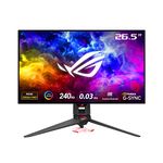 ASUS ROG Swift OLED PG27AQDM gaming monitor ― 27-inch (26.5-inch viewable) QHD (2560 x 1440) OLED panel, 240Hz, 0.03 ms response time, G-SYNC® compatible, 99% DCI-P3, true 10-bit color