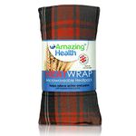 Amazing Health Wheat Bags Microwavable – Hot and Cold Pack for Men and Women - Microwave Heat Pad with Natural Wheat – Heat Pack Cotton Tartan Microwave Wheat Bag - Lavender (Orange Tartan)