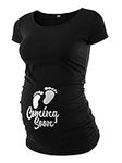 Black Funny Pregnancy Shirts for Wo