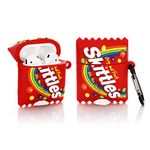 YIGEYI Silicone Case Compatible with Airpods 1&2 Funny Cute 3D Cartoon Cover [Snacks Series 1] (Skittles)