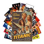 AKBOK 15Pcs Vintage Classic Movie Posters Stickers Decal Retro Classic Movie Film Posters Stickers Home Man Cave Movie Theater Teens Room Wall Decor 7.8 ×11.8 Inches