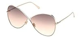 Tom Ford NICKIE FT 0842 Shiny Rose Gold/Brown Shaded 66/9/135 women Sunglasses