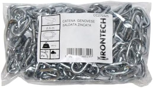 Chaîne génoise prédécoupée diamètre 5 mm en acier galvanisé 5 m