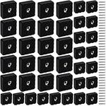 Belle Vous 40 Pack Black Square Rubber Furniture Floor Pads with Screws - 22mm & 30mm - Heavy-Duty Screw-On, Non-Slip & Non-Skid Pad - Chair, Desk & Table Feet/Leg Protectors for Carpet & Hardwood