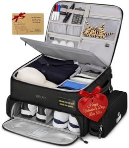 YOREPEK Golf Trunk Organizer with Removable Insulated Pouch, Dust-Proof Protective Layer, Fits 2 Pairs of Shoes, Multi-Compartment Storage for Golf Accessories, Gifts for Golfers, Golf Christmas Gifts