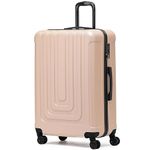 Flight Knight Premium Lightweight Suitcase - Built-in Side Lock - 8 Spinner Wheels - ABS Hard Shell Check in Highly Durable Luggage - Medium - 67x45x26cm