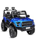 LITTLE PUP Battery Car for Kids | Battery Operated Big Size Car | Electric Ride On (Blue)