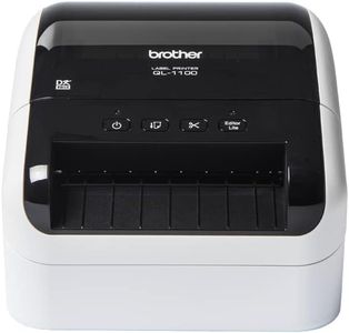 Brother QL-1100C Label Printer | Shipping Labeller | PC Connected | Desktop | Wide Format 4 Inch Labels,Black, White