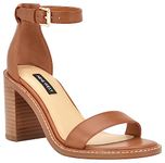 NINE WEST Women's Erla Heeled Sandal, New Luggage 120, 11