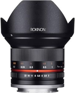 Rokinon 12mm F2.0 NCS CS Ultra Wide Angle Lens for Fuji X Mount Digital Cameras (Black) (RK12M-FX) - Fixed