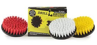 Drill Brush - Multi-purpose Spin Brush Combo Kit - Stiff, Soft, Medium Bristle Power Brushes - Pool Brush - Bird Bath - Granite - Leather Cleaner - Bathroom Accessories - Soap Scum, Hard Water Stains