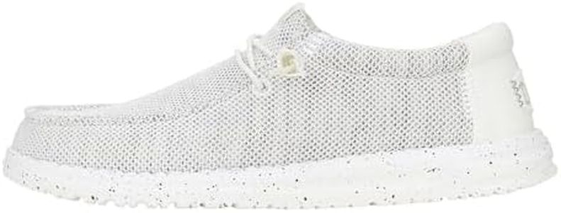 HEYDUDE Men's Wally Stretch Sox Wide, Storm White Size 8 | Men’s Shoes, Slip-on Loafers, Comfortable & Light-Weight