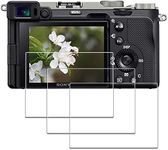 iDaPro Screen Protector for Sony Alpha A7C A7S III [3 Pack] Tempered Glass for Sony Alpha 7C 7S III Easy Installation
